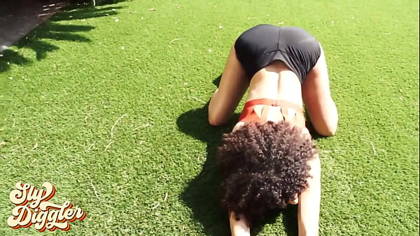 Freckle Lemonade Gets Stretched Before Her Morning Run