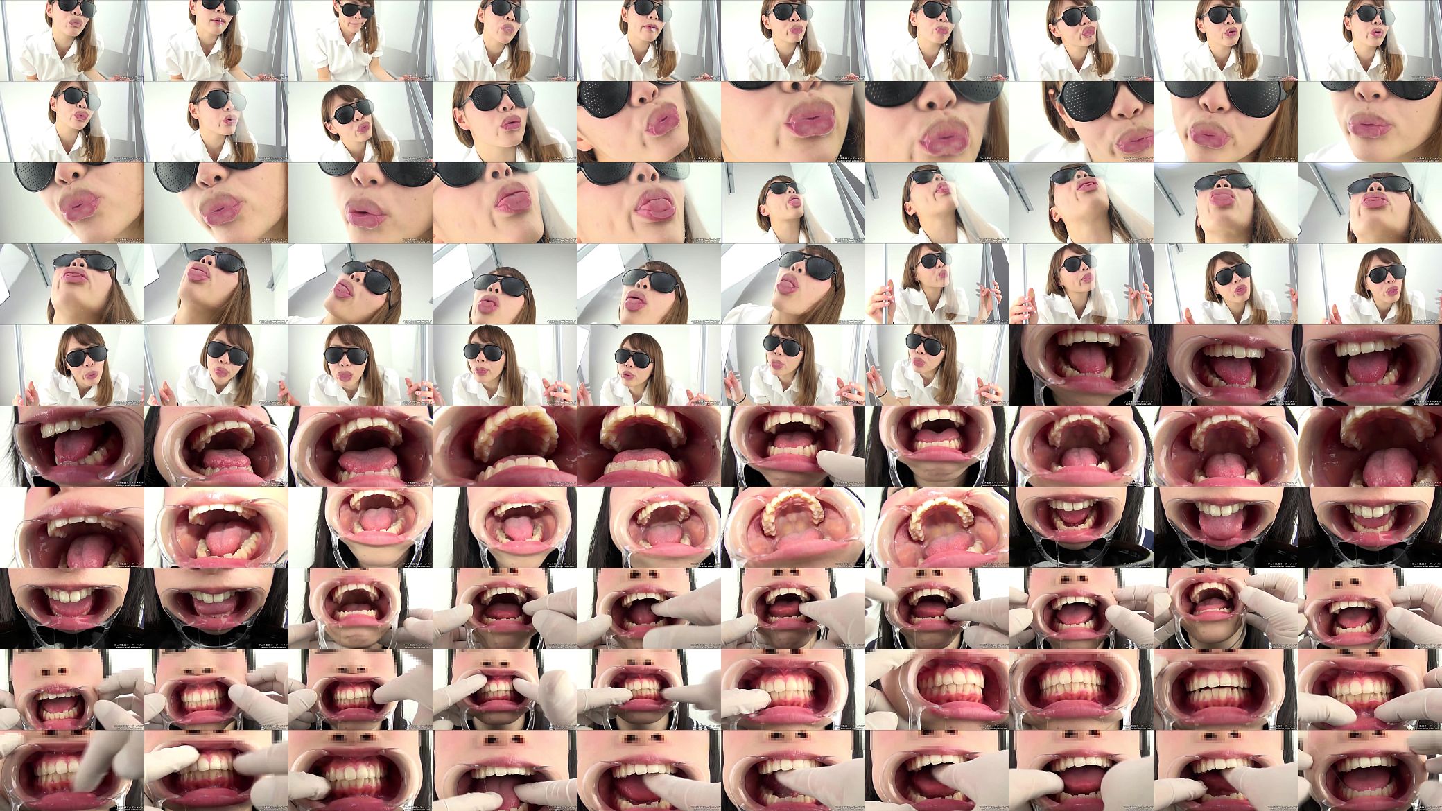 Licking the glass Showing teeth, saliva 预览图