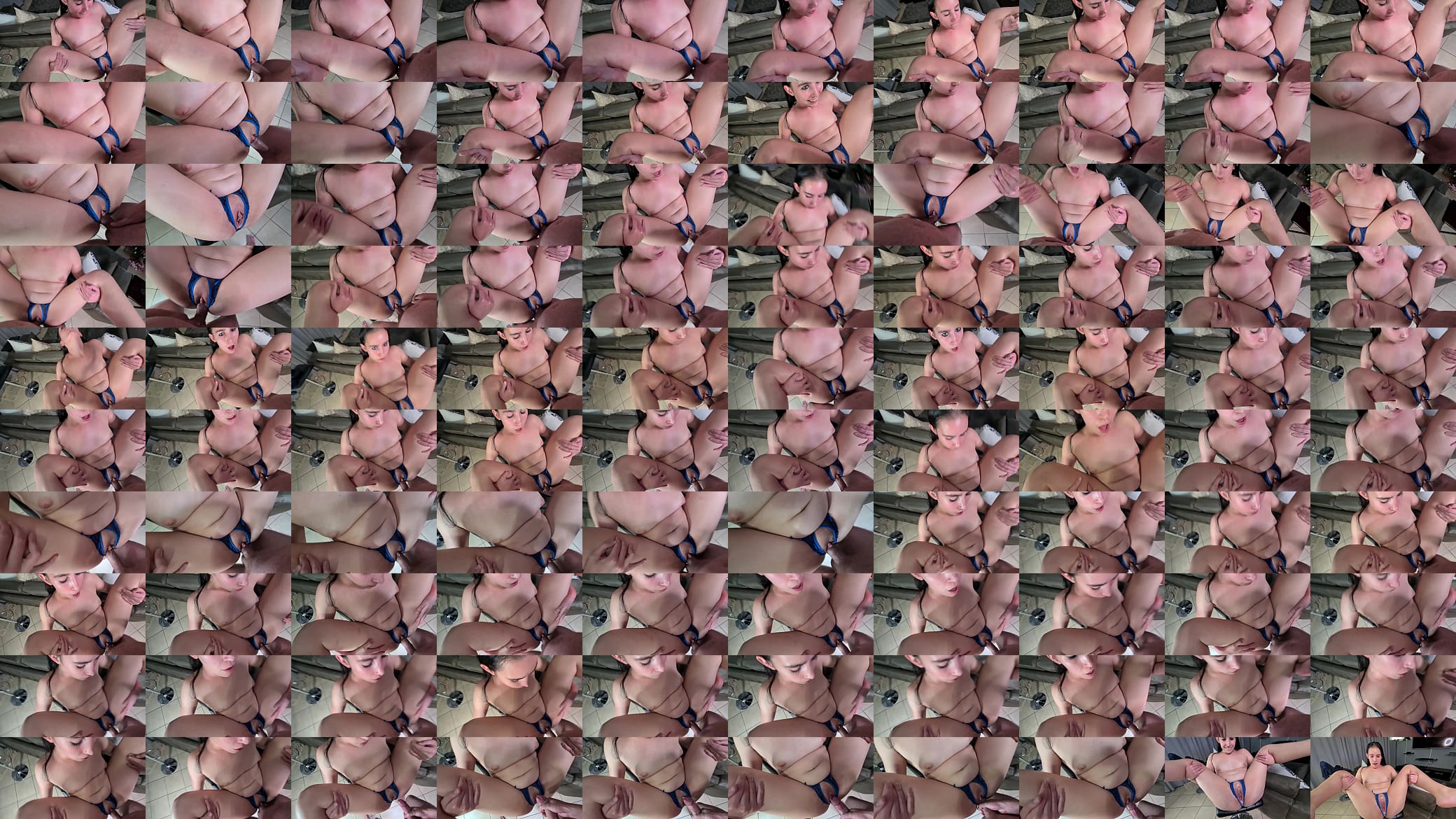 Whore gets her pussy covered in cum after it got fucked in POV camera angle | crotchless panty 预览图
