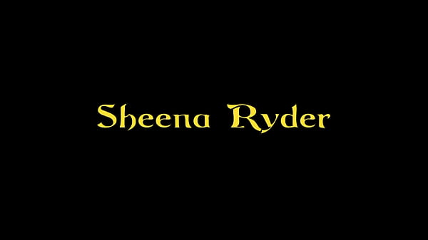 Sexy brunette, Sheena Ryder, wearing a naughty school outfit, stockings and garter...