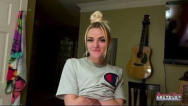 Blonde Tattooed MILF Sassy Delivers Hot Passionate Performance To Cum!