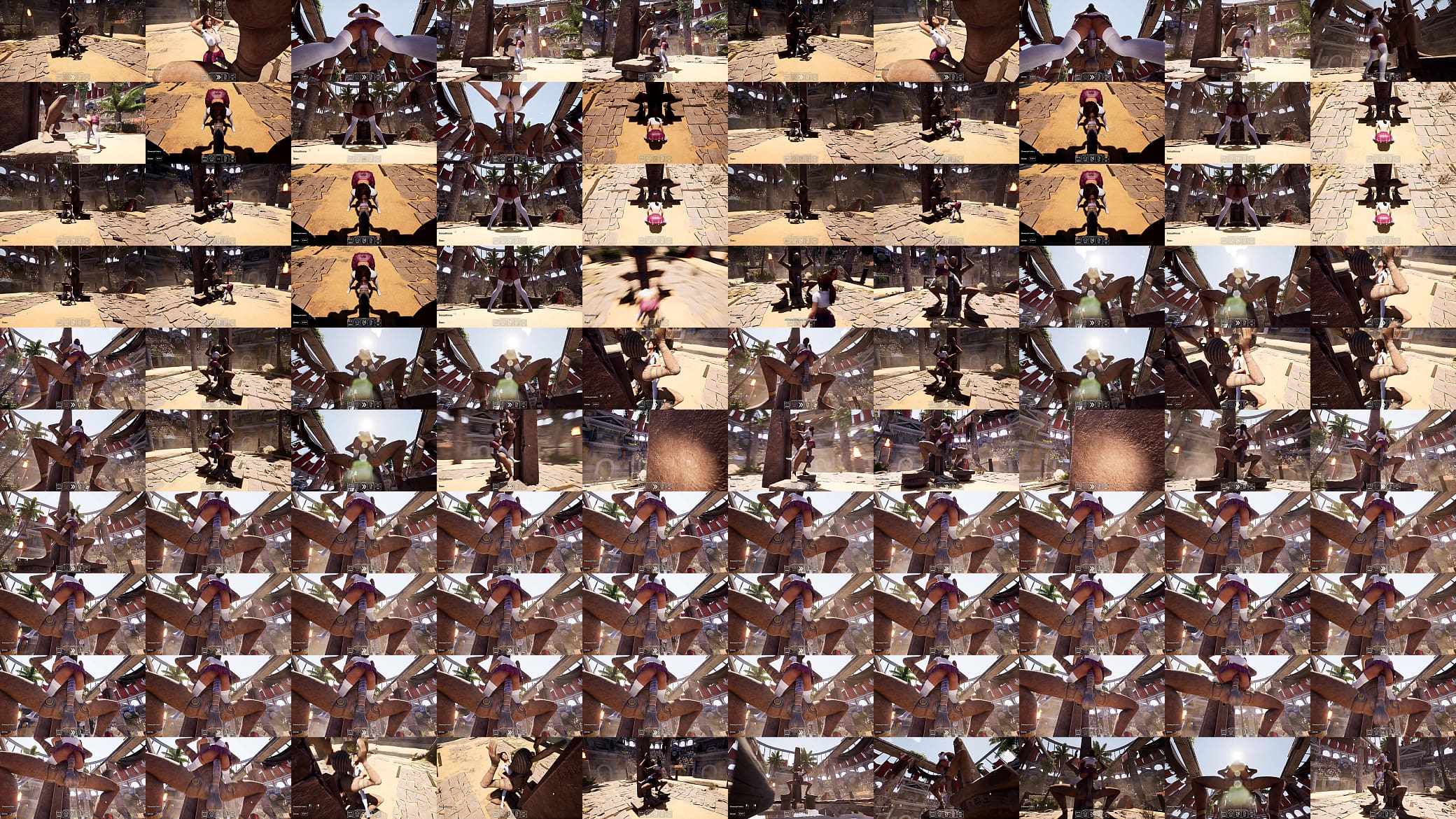 An ancient statue awakened and began to fuck Lara in an arena with 1,000 spectators. 3D Hentai Game 预览图