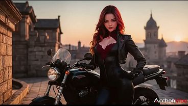 She showed me first her cool bike and next her ahegao face when i fuck her[AI]