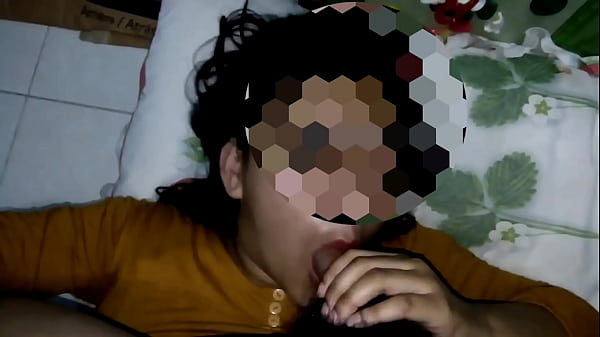 Auntie was lying down and was given a cock
