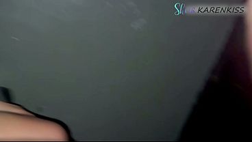 Humiliating the cuckold in the gloryhole and being a submissive submissive to the men - KARENKISS