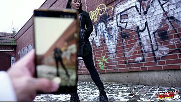 GERMAN SCOUT - Huge Ass German Tattoo Model Mandy Heart Pick Up for Casting Fuck