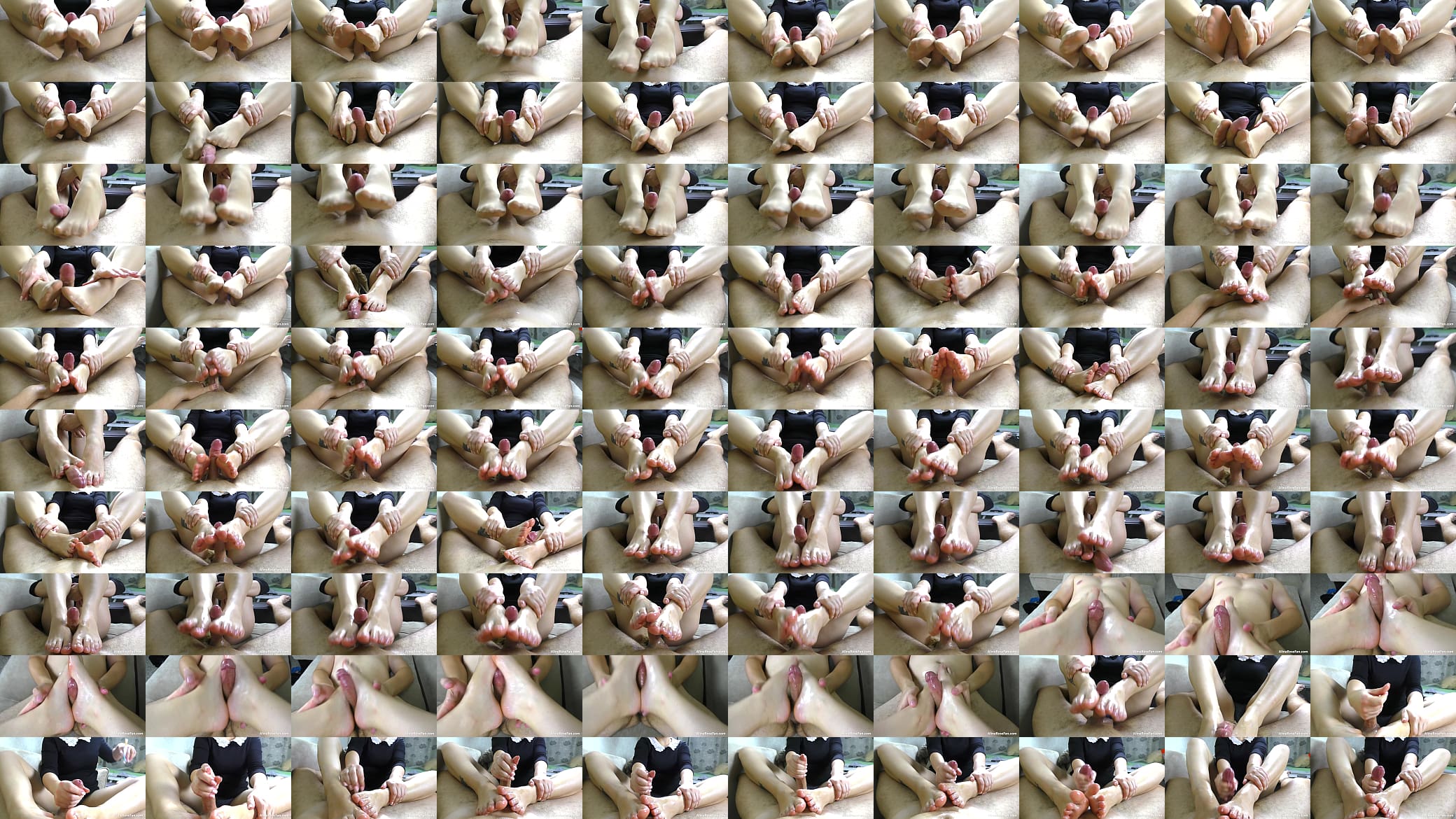 Teen Nylon FootJob - Cumshot on Feet 预览图