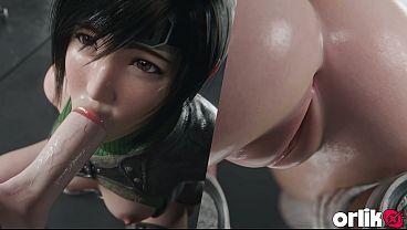Yuffie Final Fantasy 7 Blowjob Service - Wet & Messy 3D Animation