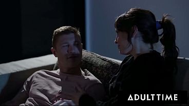 Download Video - ADULT TIME - Aiden Ashley & Bestie Charlotte Sins Turn Movie Night Into Hot Threesome With Husband