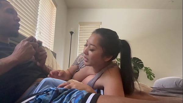Download Video - Asian gives blow job while he plays Xbox