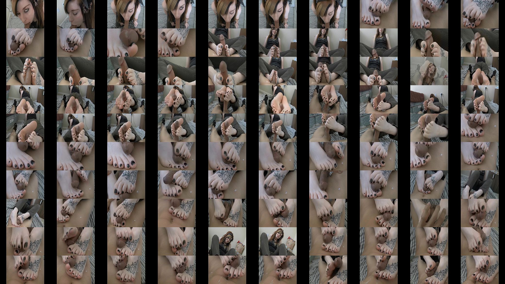 Cute girl Footjob 预览图