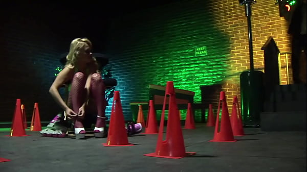 See her drop to her knees in this point of view venture to get her black lover hard with her mouth