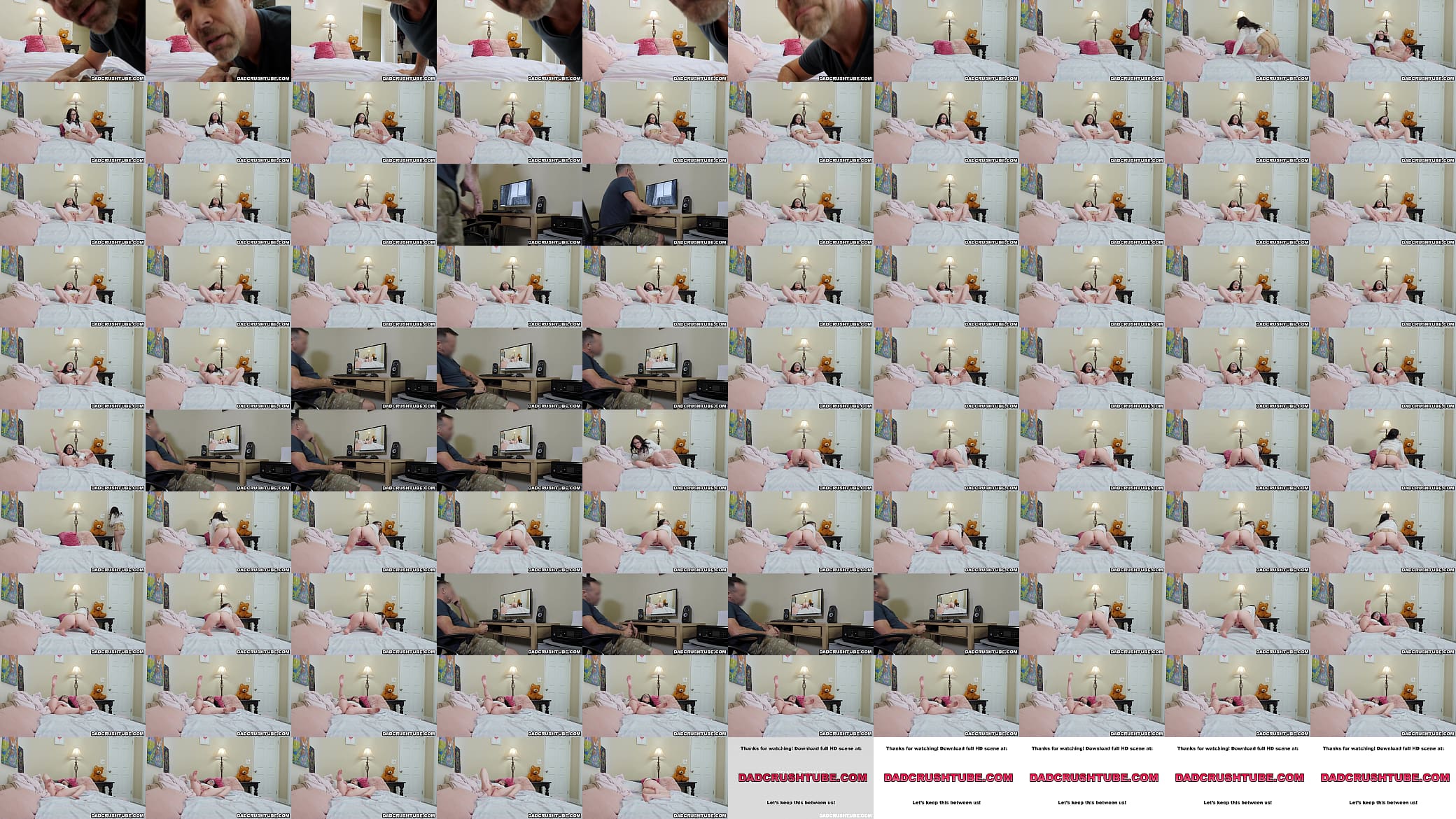Leia Rae doesn&#039;t know that her perv stepdad secretly installed a hidden camera inside her room and watches her masturbate. 预览图