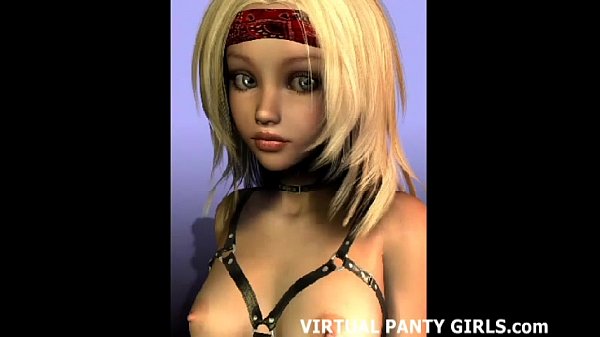 Sexy 3d anime girl dancing in dirty strip club