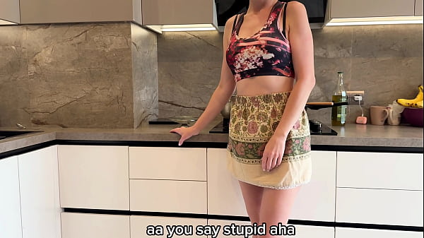 Sneaky Fuck With Wife's Dumb Friend While She Cooks Dinner