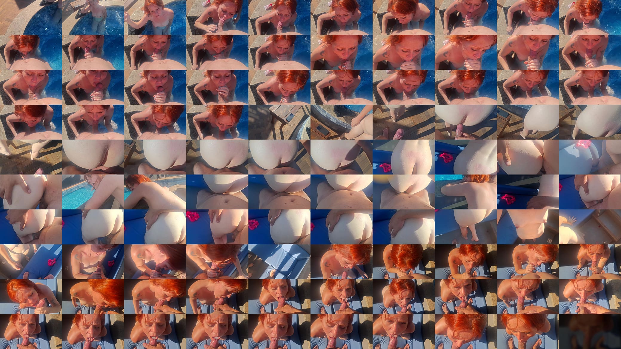 Sex with a redhead in the pool. 预览图