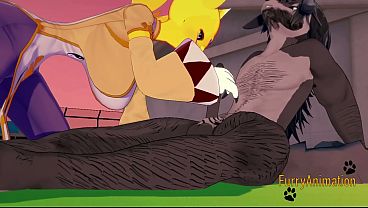 Digimon Hentai 3D Furry - Tomon handjoob and fucked by black - Anime Manga Japanese Yiff Porn Video