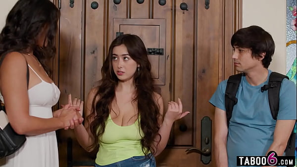 Stepniece catches stepmom and stepson fucking a...