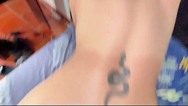 Download Video - Fucking a tattooed Mexican whore without a condom&comma; cumshot in her huge ass&period;