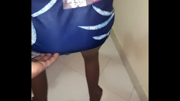 Ebony ass in skirt