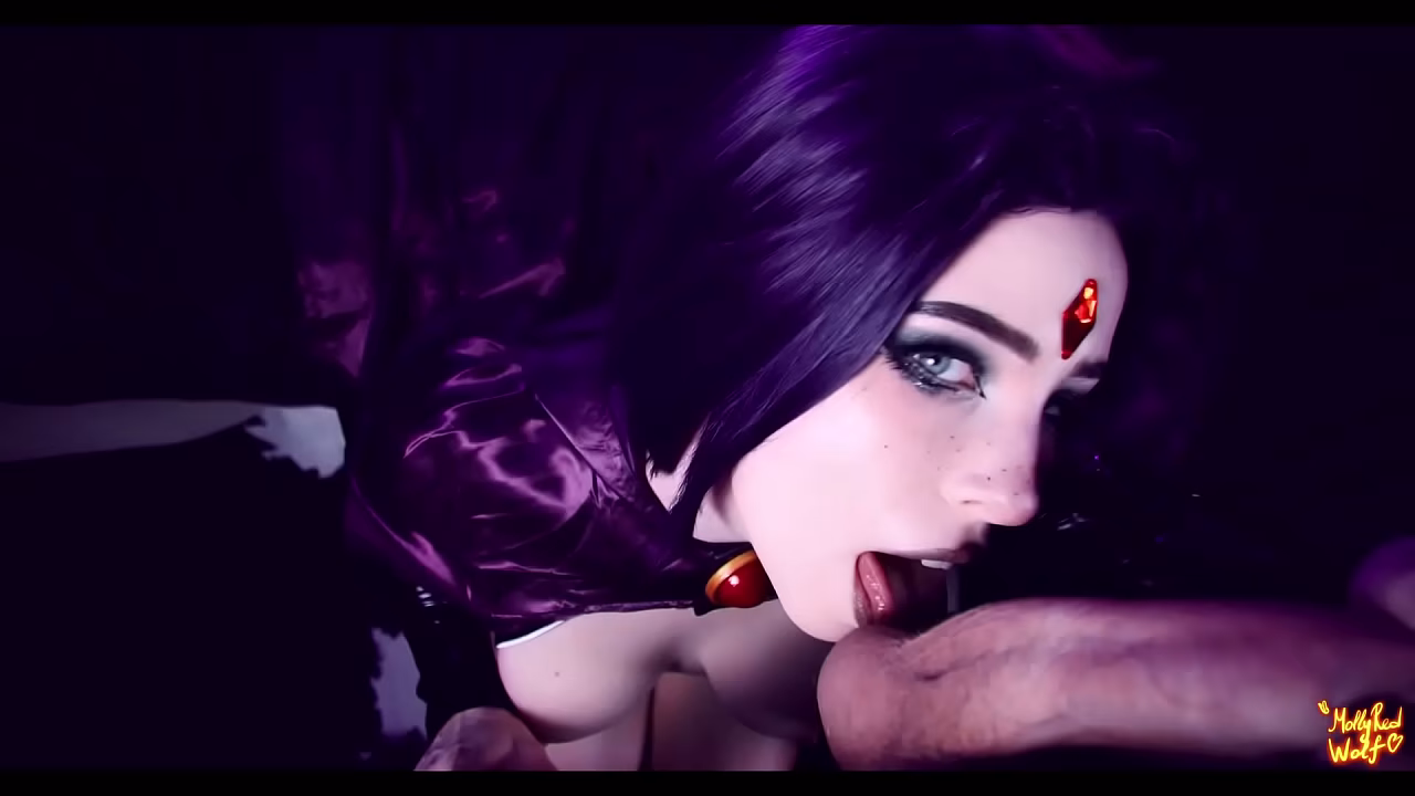 Teen Titans. Raven Gets Cumshot from Pussy to Mouth - MolIyredwolf