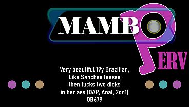Very beautiful 19y Brazilian, Lika Sanches teases then fucks two dicks in her ass (DAP, Anal, 2on1, dirty talk, BBC) OB680