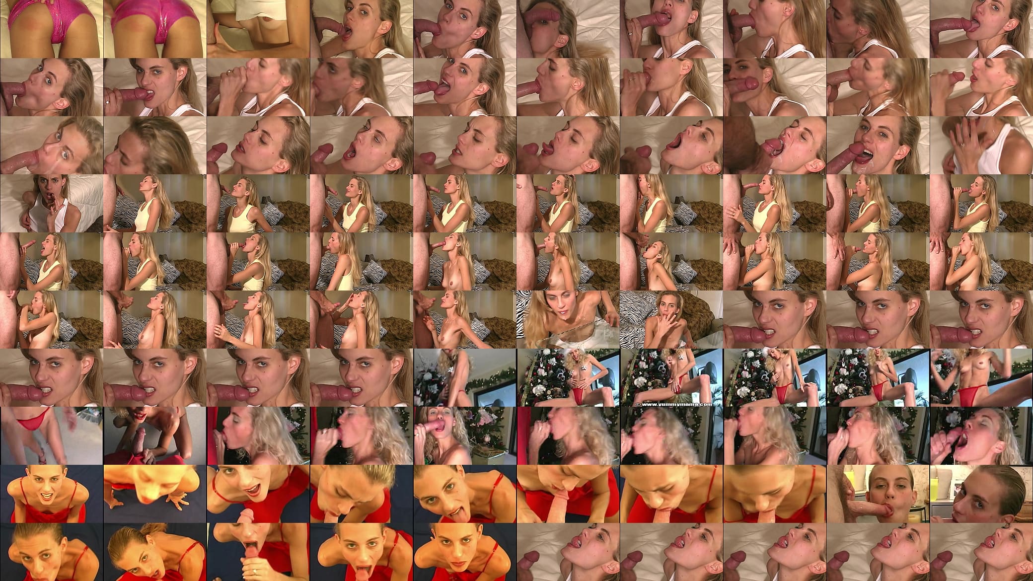Homemade Amateur Blowjob Video! I sucked the cum out of his cock and he blew his huge load on my face! HUGE cumshot on sexy blonde housewife slut Mindy aka Yummy Mama 预览图