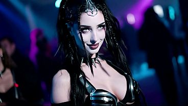 Cyber Goth Cuties Flashing Natural Tits at Dark Electro Rave Trailer