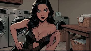 Halloween party. Part 1. The Dark Knight and the Succubus [AI-generated cartoon]