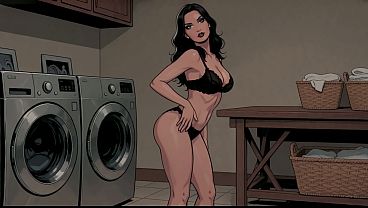 Halloween party. Part 1. The Dark Knight and the Succubus [AI-generated cartoon]