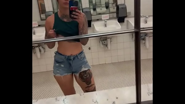 Been a while since I graced a bathroom mirror with these titties