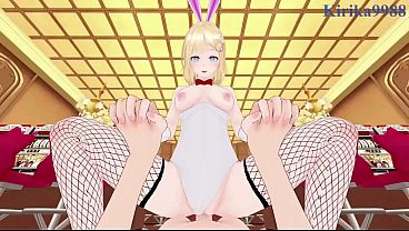 ワトソン・アメリア（バニーガール）と桃鈴ねね（バニーガール）の激しいセックス。 - ホロライブVTuber POVヘンタイ