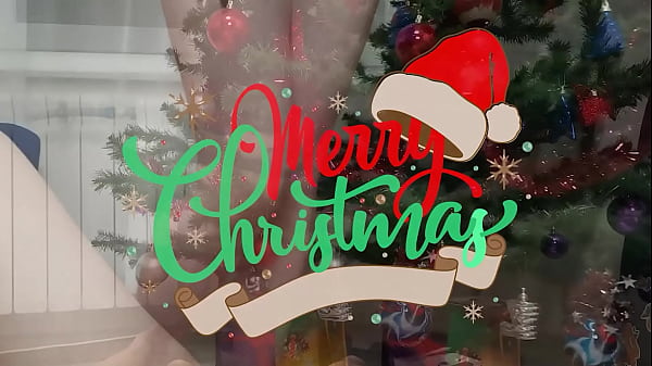 Redhead Girlfriend Handjob My Big Dick with Oil for Christmas Gift