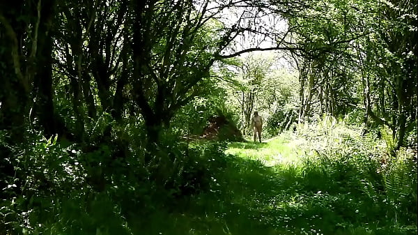 Walking naked in the woods