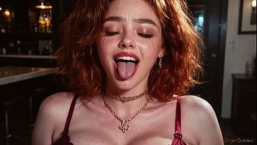 Ginger whore invited me to the bar for a nice fuck.[AI]