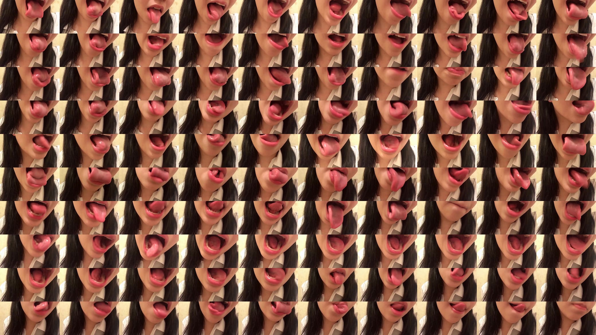 Japanese girl @kamititisokuhou showing crazy tongue skills 预览图
