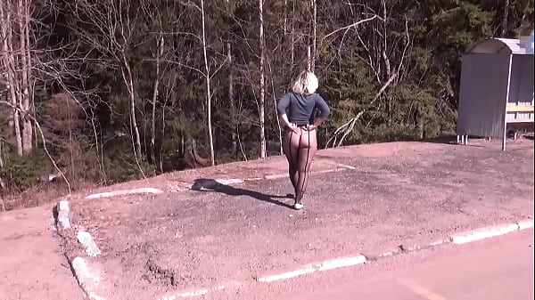 Nylon ass walk on road 2