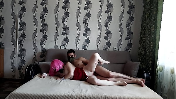 Beautiful step sister in a bunny costume substituted her pussy for fucking with her