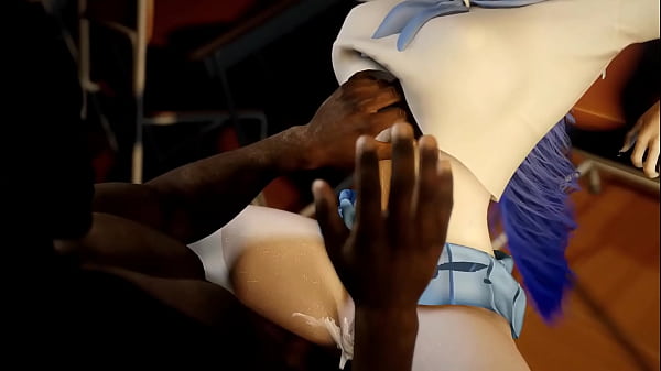 3D cute college slut wearing cut JK dress got her wet pussy fucked so hard