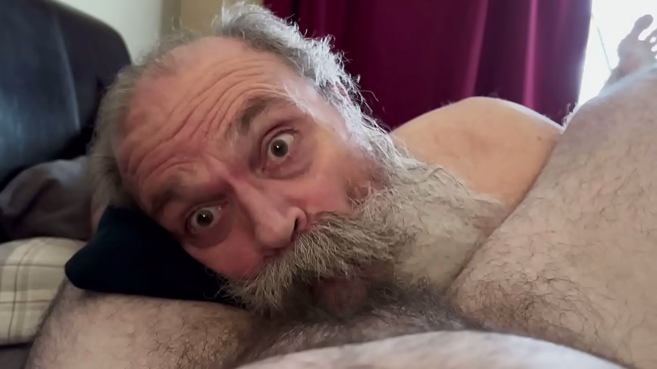 Daddy Bear Sucking Cock Swallows Creamy Load