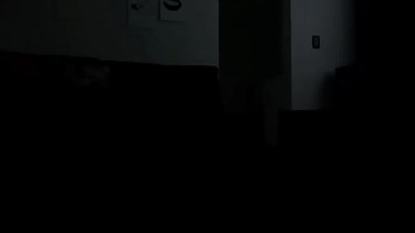 Beautiful brunette in a loose dress twerking forcefully on her well-endowed boyfriend's big, thick cock.