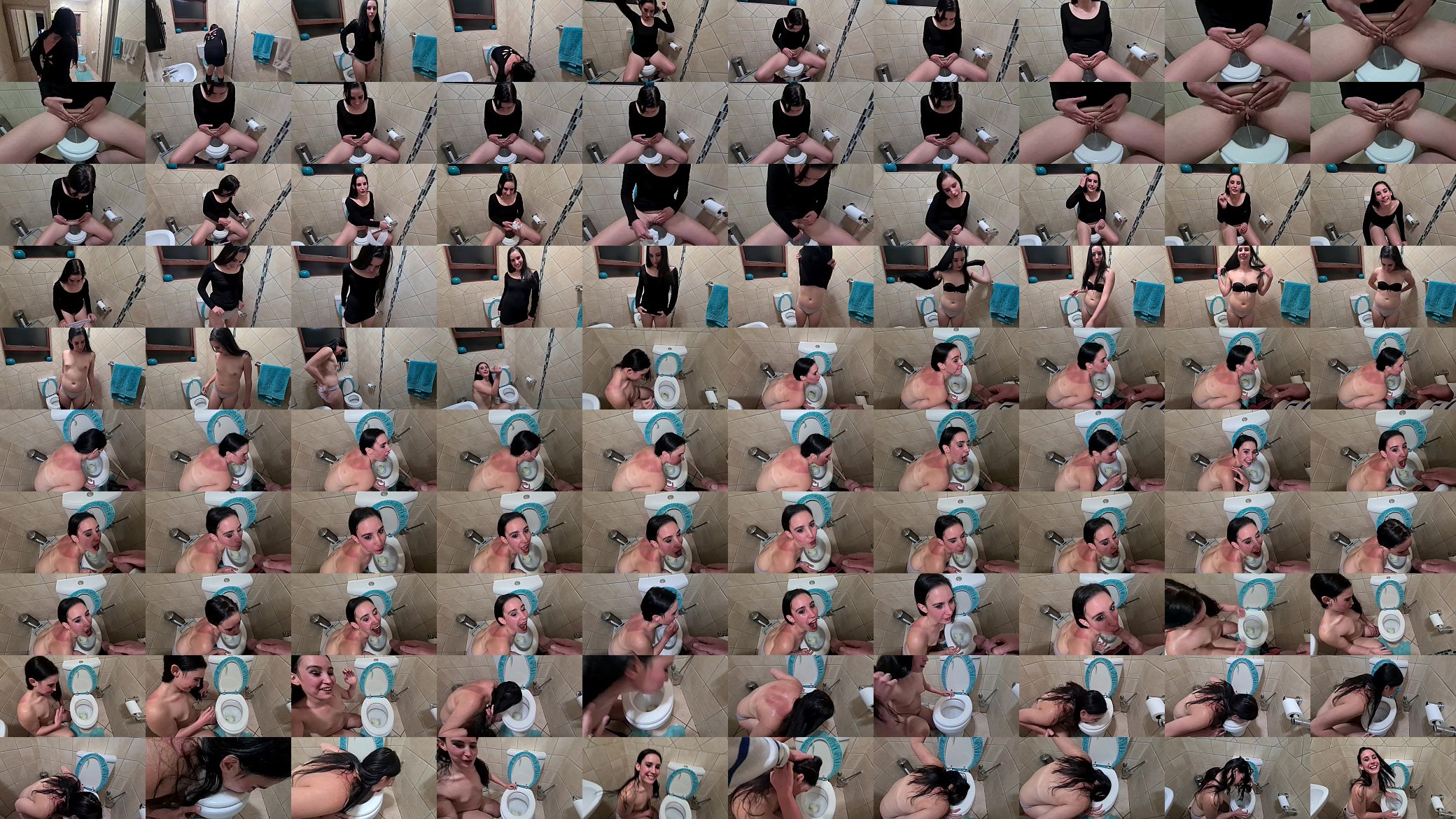 Piss loves getting her face and mouth covered in piss, toilet licking 预览图