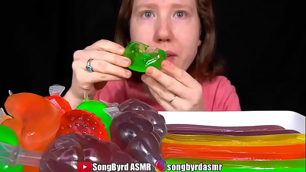 ASMR FRUIT JELLY CANDY MUKBANG (No Talking) EATING SOUNDS