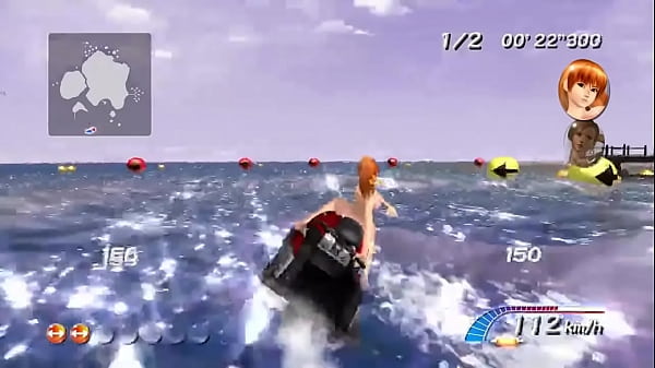Kasumi races on the sea