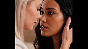 Brunette and blonde love story | AI generated