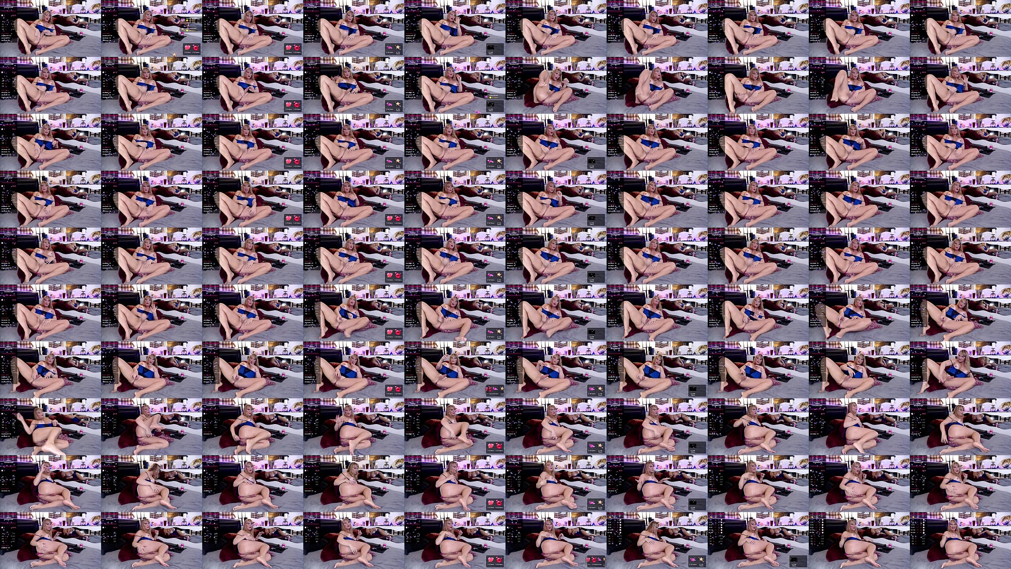 Cumshot and orgasm by transgender milf while masturbating on webcam 预览图