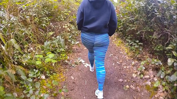 Big juicy ass teasing and fucked in the woods