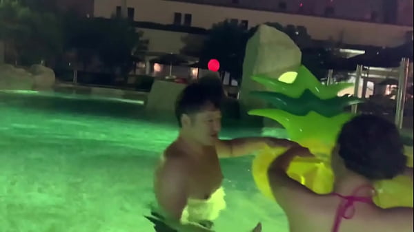 Distribution only. 001/Hina/22/University student. part 2. night pool date.
