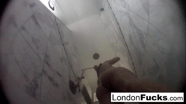 London Keyes takes a hidden camera shower