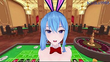 Hoshimachi Suisei (Bunny Girl) and Shishiro Botan (Bunny Girl) intense sex. - Hololive VTuber POV Hentai